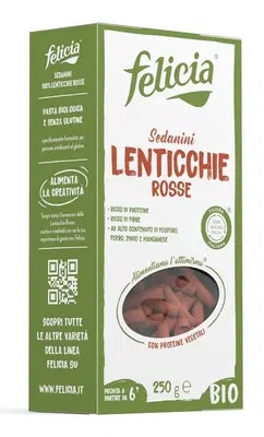 FELICIA BIO SEDANINI LENTICCHIE ROSSE 250 G FELICIA BIO SEDANINI LENTICCHIE ROSSE 250 G