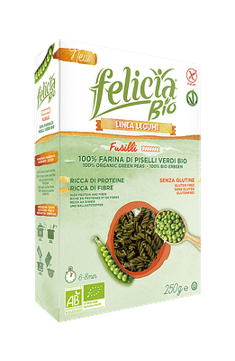 FELICIA BIO FUSILLI PISELLI VERDI 250 G