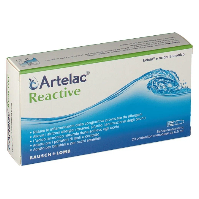 Artelac Reactive Soluzione Oftalmica Monodose 20 Unita' Da 0,5 Ml