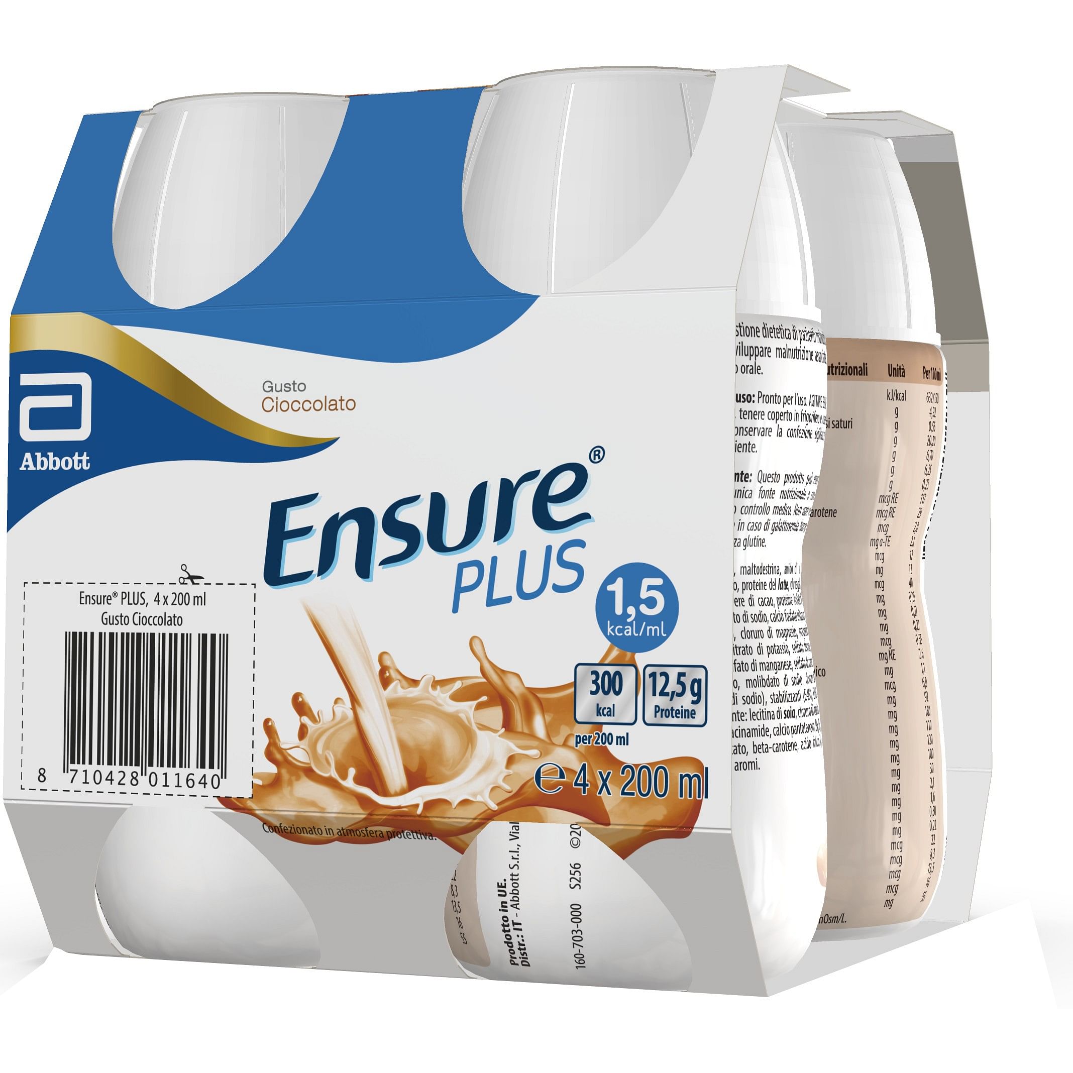 Ensure Plus Cioccolato 4 Bottiglie Da 200 Ml