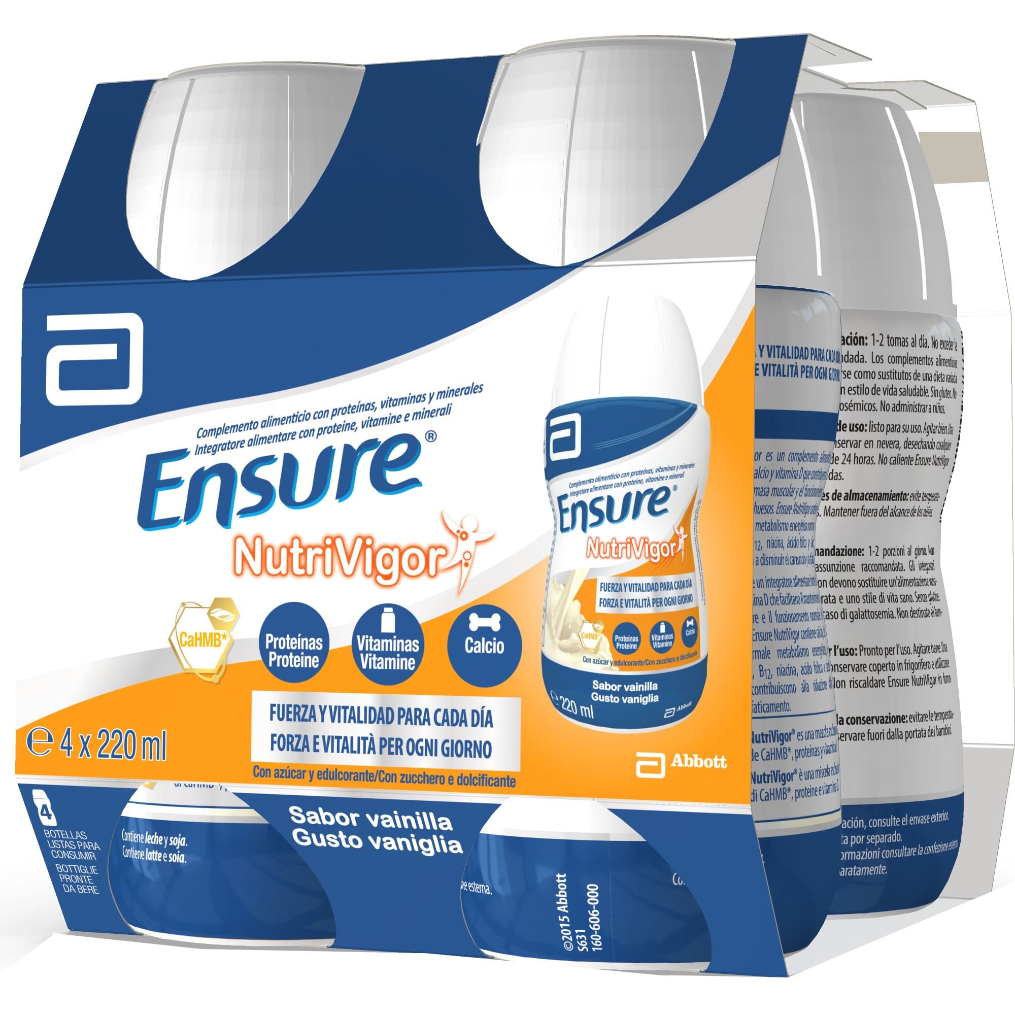 ENSURE NUTRIVIGOR VANIGLIA 4 BOTTIGLIE DA 220 ML