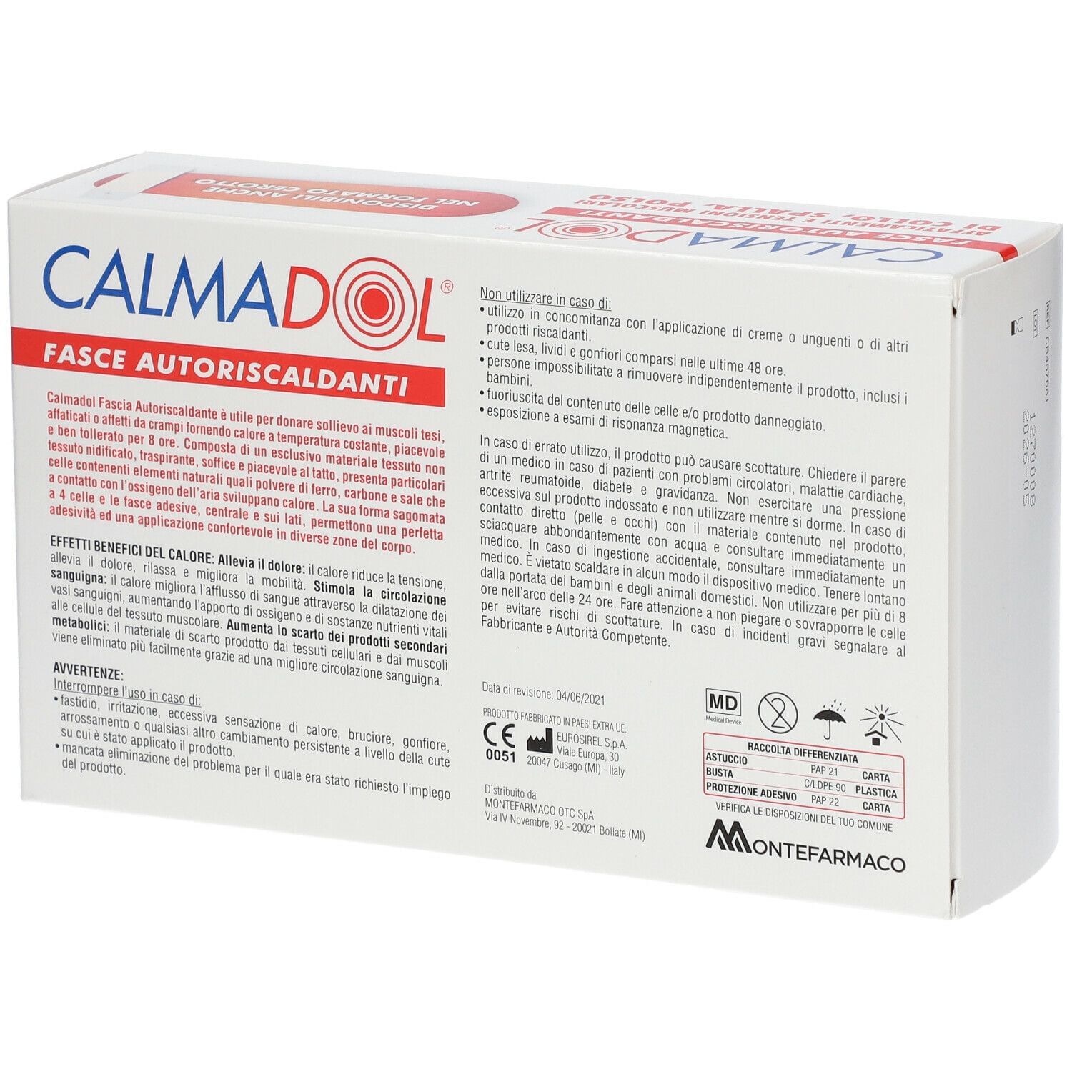 CALMADOL FASCIA RISCALDANTE PACK 6 PEZZI