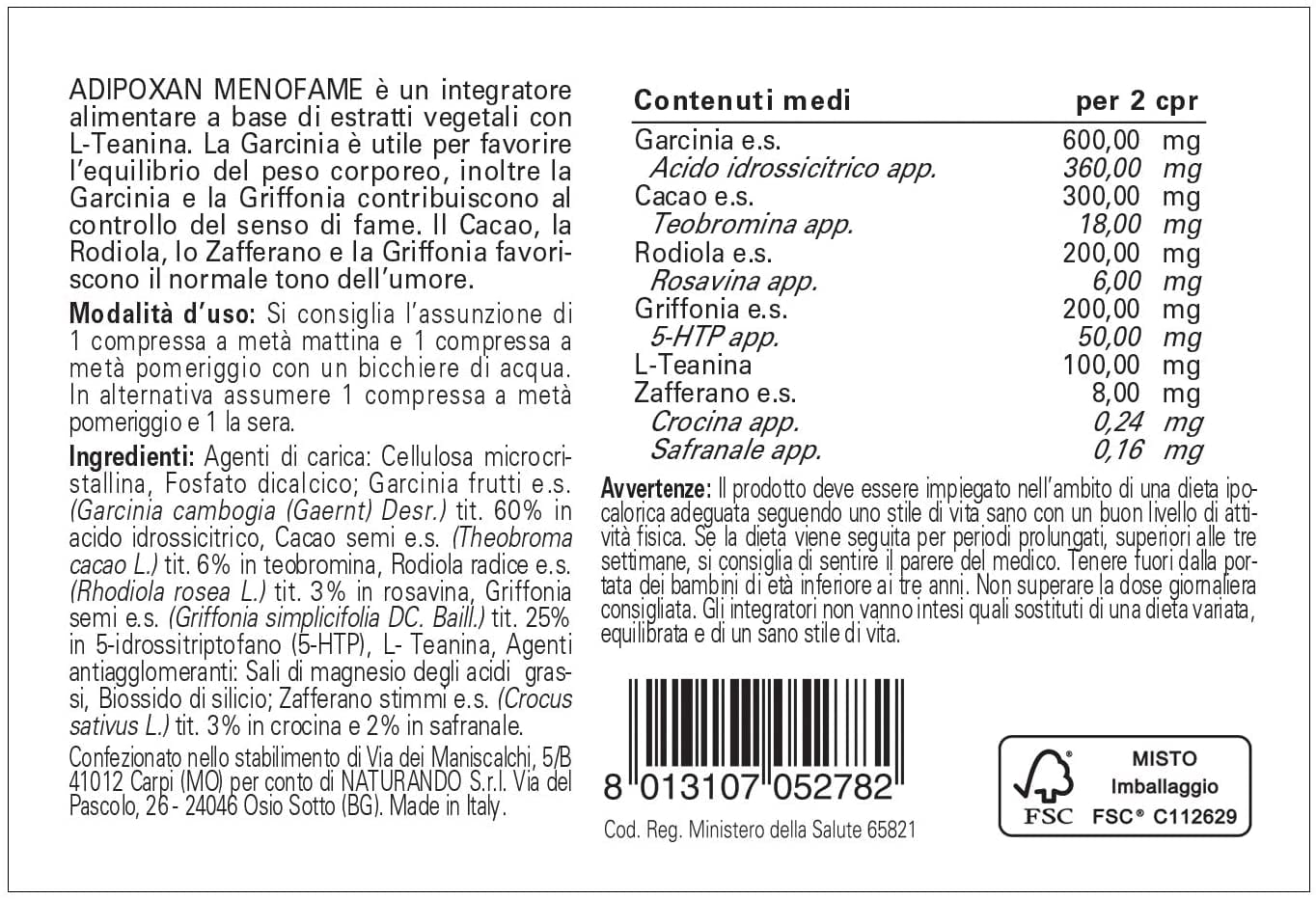 ADIPOXAN PANCIA PIATTA 30 CAPSULE