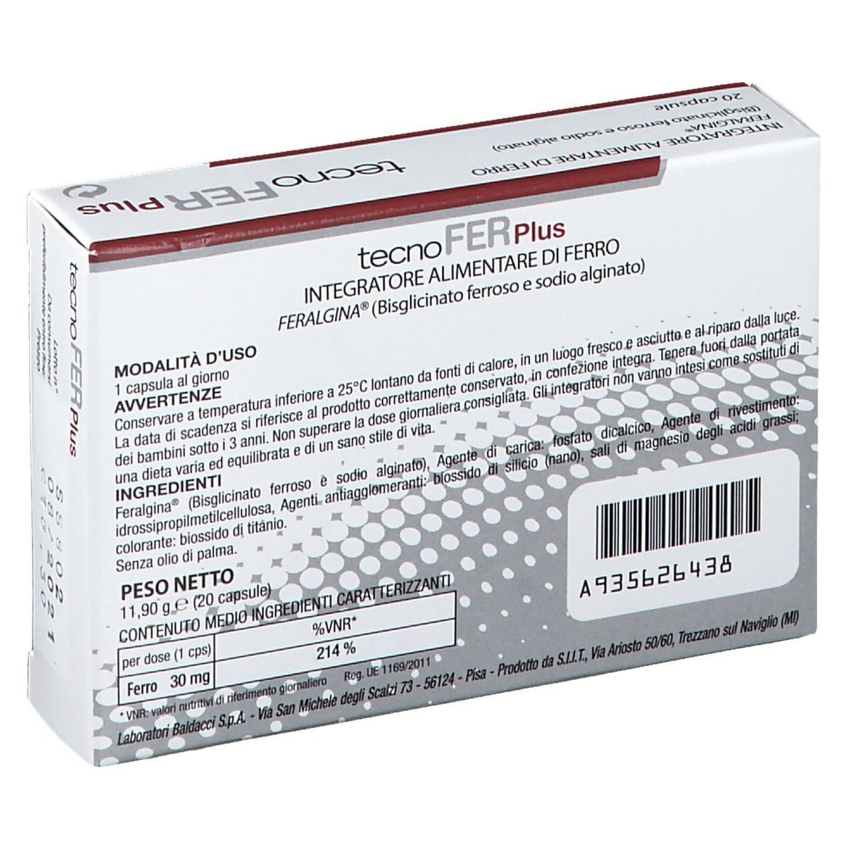 TECNOFER PLUS 20 CAPSULE