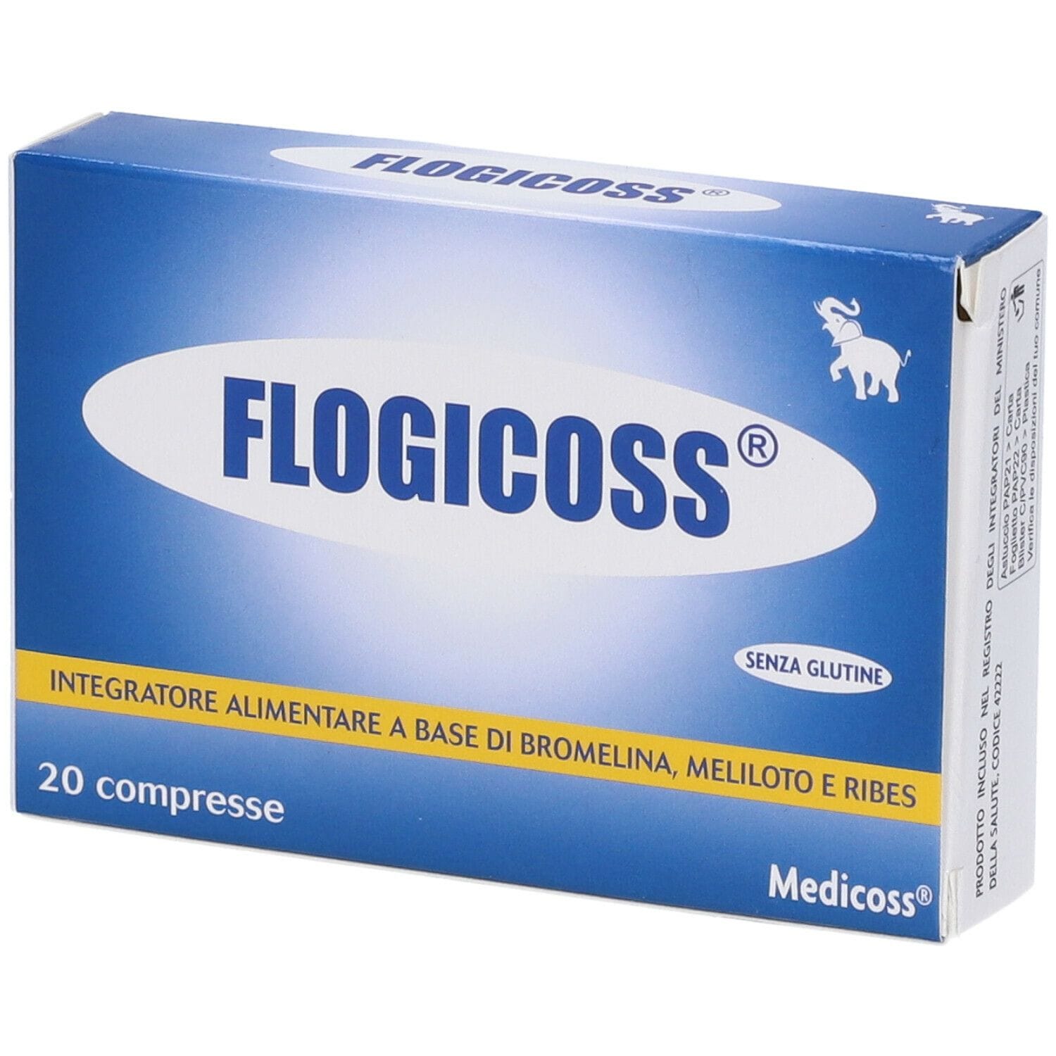 Integratore Flogicoss con bromelina e meliloto, 20 compresse