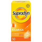 Supradyn Ricarica Integratore Multivitaminico Completo Vitamine e Minerali, 30 Compresse Effervescenti
