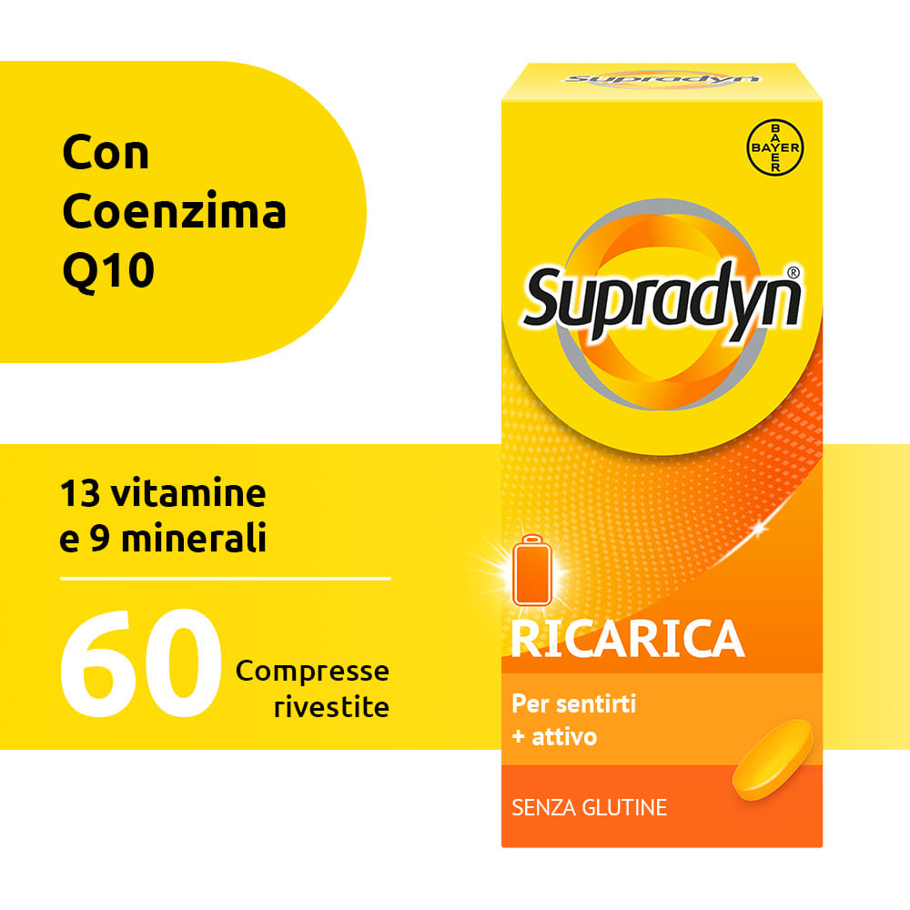 Supradyn Ricarica Integratore Multivitaminico Completo Vitamine e Minerali, 60 Compresse  