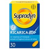 Supradyn Ricarica 50+ Integratore con Vitamine e Minerali, con antiossidanti 30 compresse effervescenti