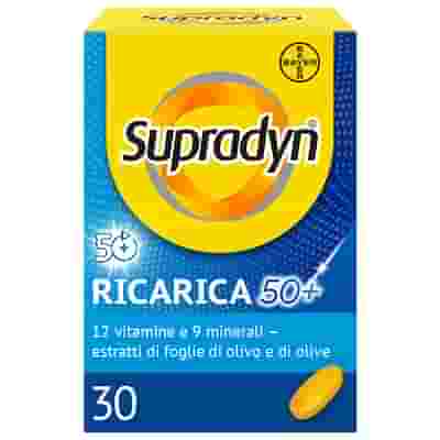 Supradyn Ricarica 50+ Integratore con Vitamine e Minerali, con antiossidanti 30 compresse effervescenti