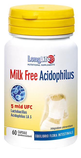 Longlife Milk Free Acidophilus 60 Capsule Vegetali