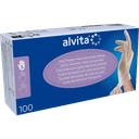 GUANTI DA ISPEZIONE ALVITA IN VINILE SENZA TALCO S 100 PEZZI