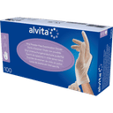 GUANTI DA ISPEZIONE ALVITA IN VINILE SENZA TALCO L 100 PEZZI