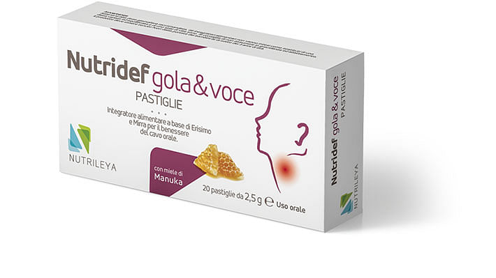 Nutridef Gola & Voce Miele 20 Pastiglie