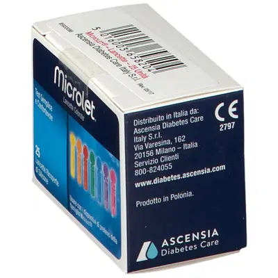 LANCETTE PUNGIDITO PER DISPOSITIVO MICROLET 25 PEZZI LANCETTE PUNGIDITO PER DISPOSITIVO MICROLET 25 PEZZI