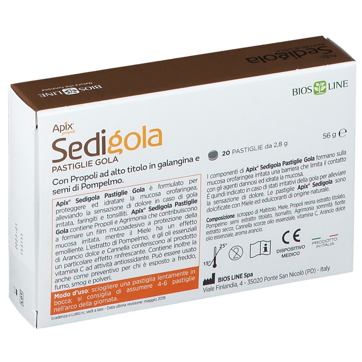 APIX PROPOLI SEDIGOLA MIELE/ARANCIA DI SICILIA 20 PASTIGLIE