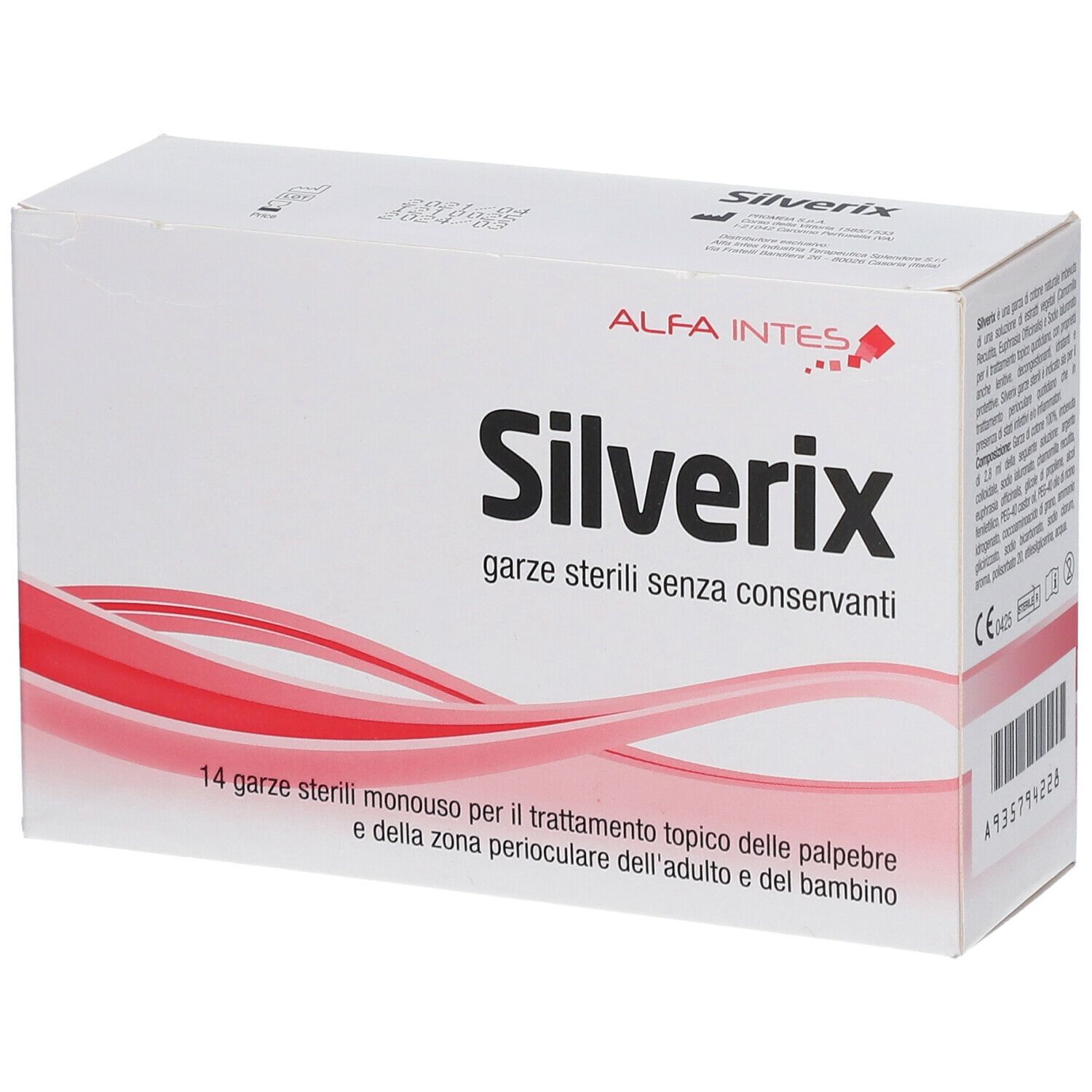 GARZA PERIOCULARE SILVERIX 14 PEZZI