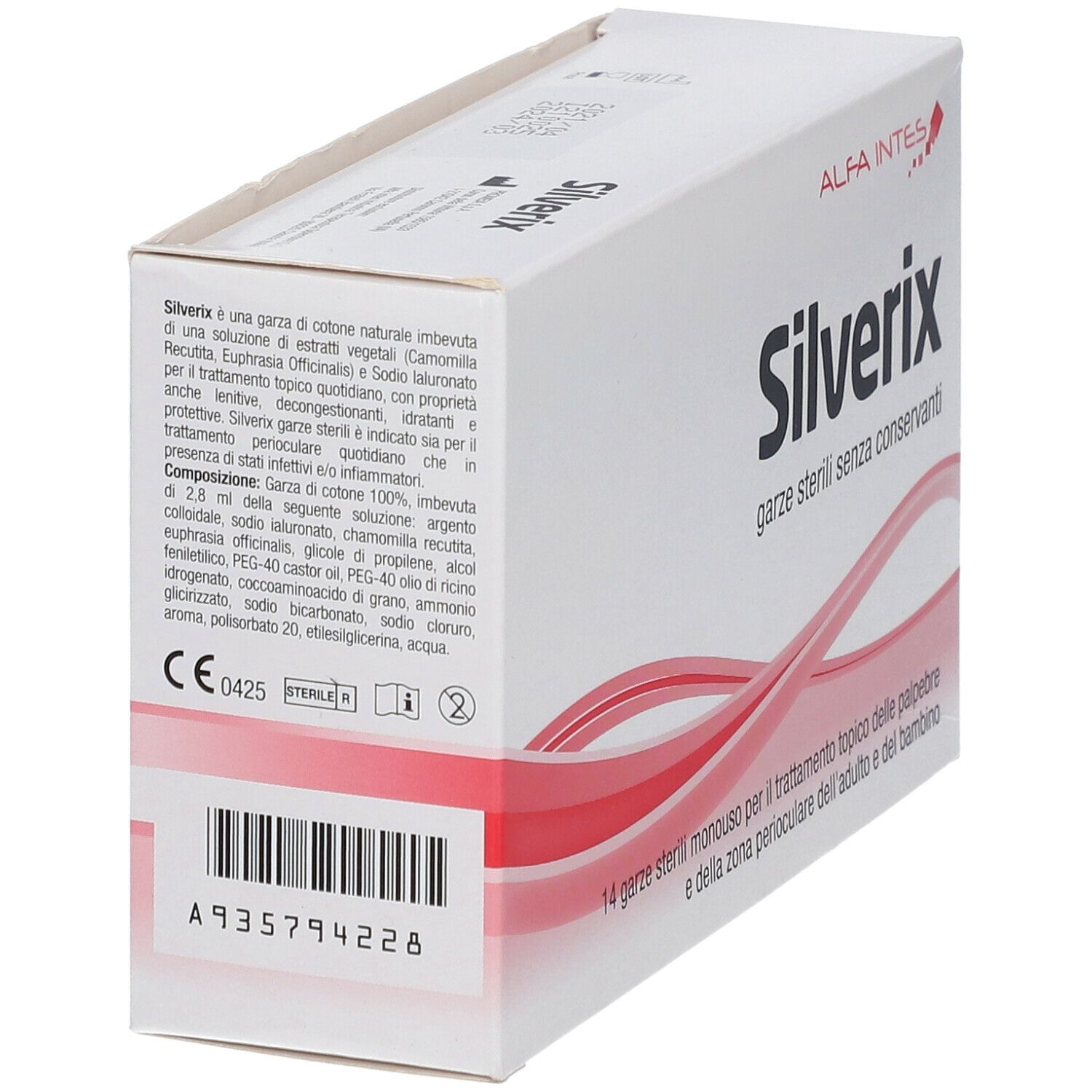 GARZA PERIOCULARE SILVERIX 14 PEZZI