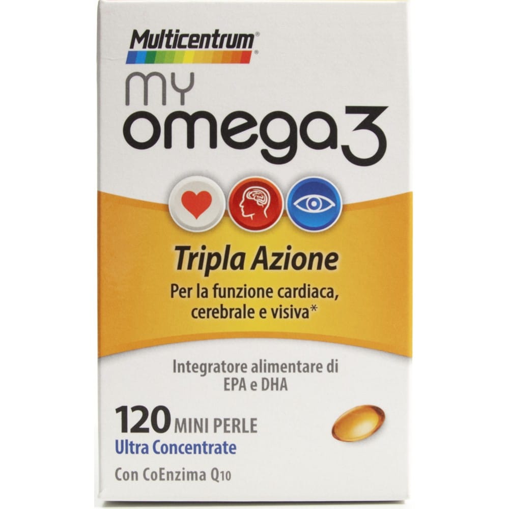 MULTICENTRUM CUORE MENTE E VISTA BOOST OMEGA 3 120 MINI PERLE
