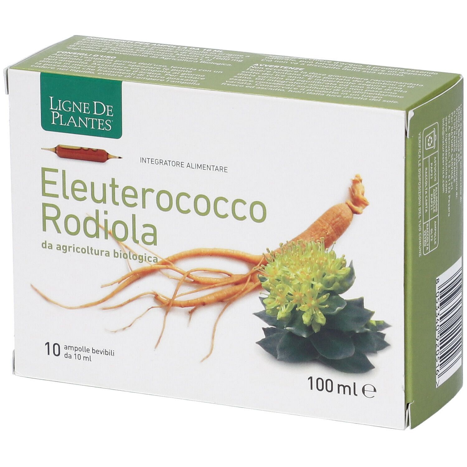 Eleuterococco Rodiola Biologico 10 Ampolle Bevibili Da 10 Ml