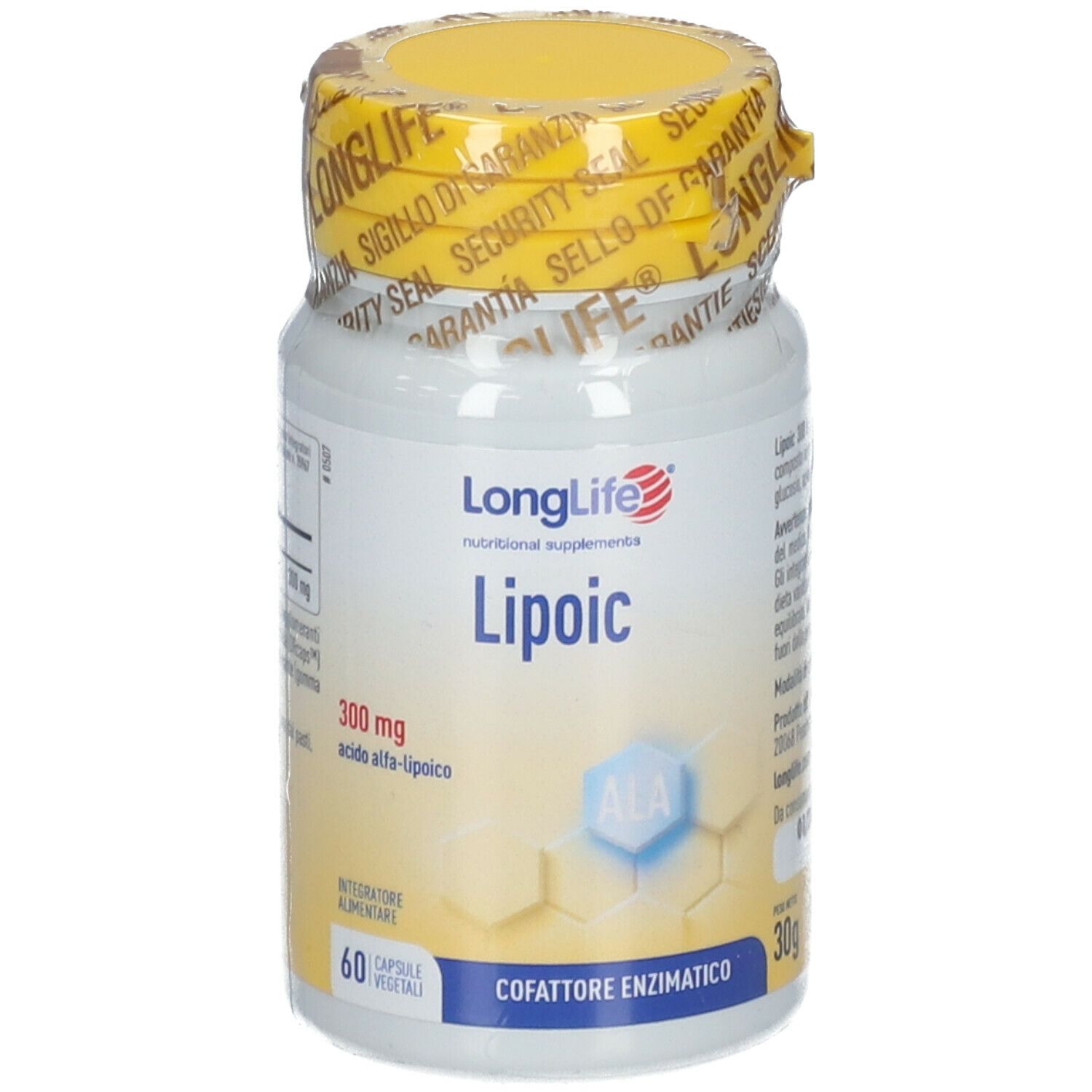 LONGLIFE LIPOIC 300 MG 60 CAPSULE VEGETALI DA 500 MG