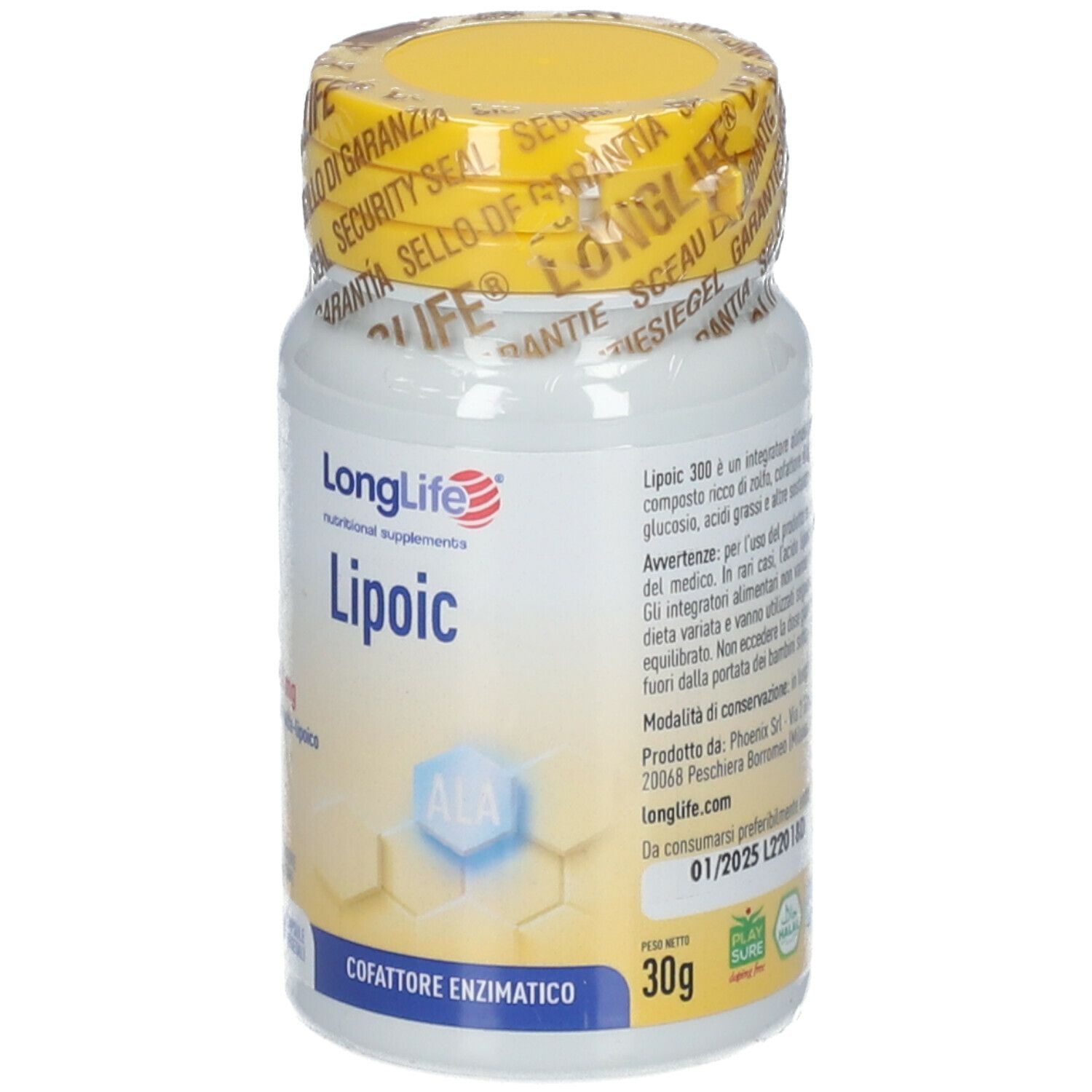 LONGLIFE LIPOIC 300 MG 60 CAPSULE VEGETALI DA 500 MG