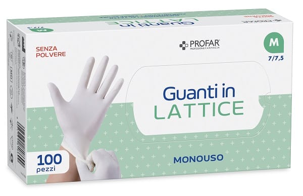 PROFAR GUANTO IN LATTICE SENZA POLVERE M 100 PEZZI
