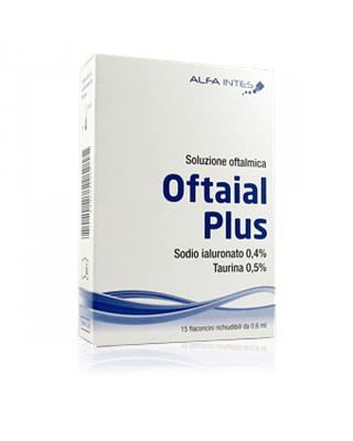 SOLUZIONE OFTALMICA OFTAIAL PLUS ACIDO IALURONICO 0,4% E TAURINA 15 FLACONCINI RICHIUDIBILI DA 0,6 ML