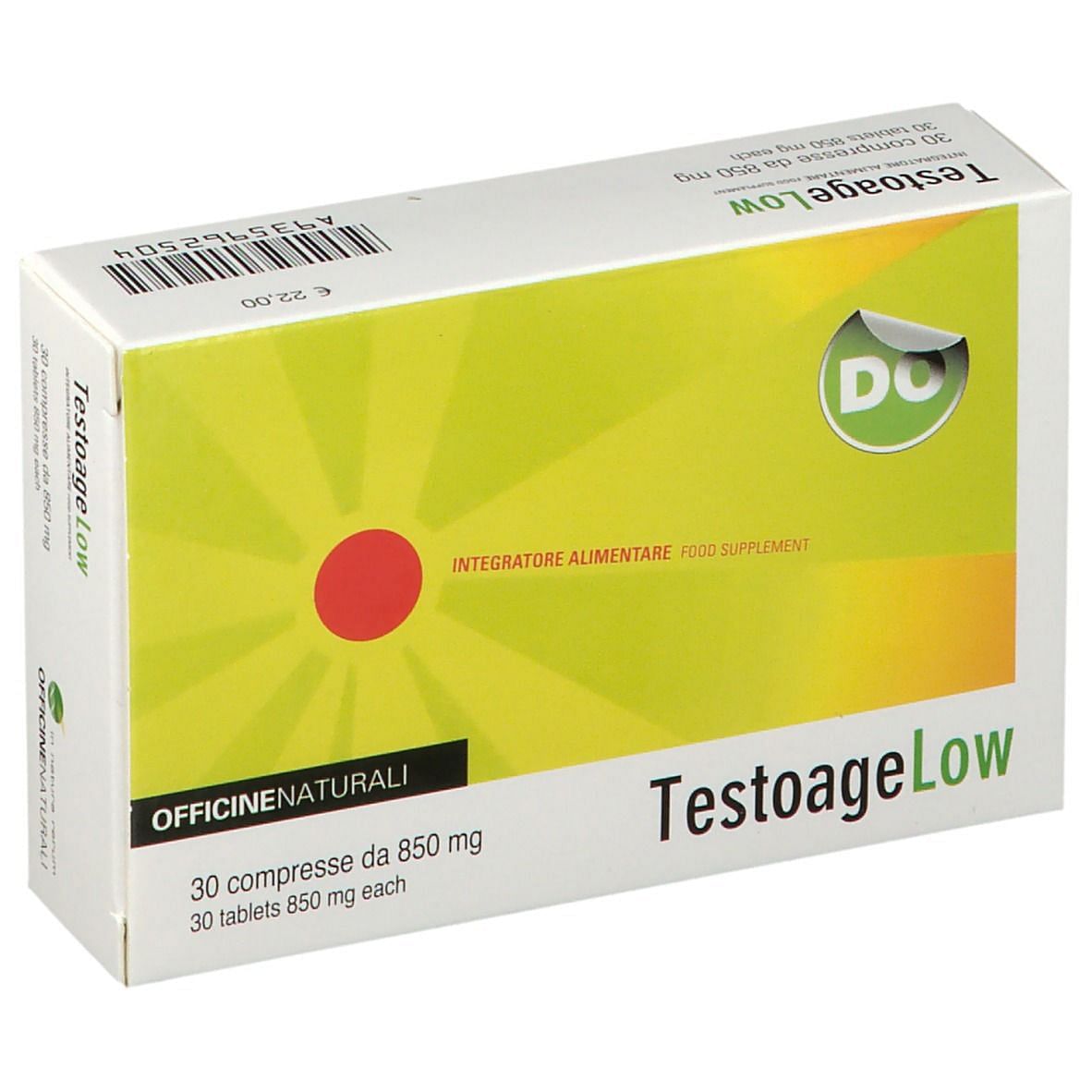 Testoage Low 30 Cpr 850 Macerato Glicerico