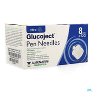 AGO PER PENNA DA INSULINA GLUCOJECT 8 MM GAUGE 32 100 PEZZI