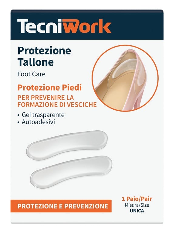 Protezione tallone in gel trasparente TecniWork, 1 paio