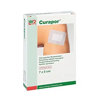 CEROTTO TRASPIRANTE STERILE 7X5CM CURAPOR CON CUSCINETTO CENTRALE 4X2,5CM CON ADESIVO POLIACRILICO 5 PEZZI CEROTTO TRASPIRANTE STERILE 7X5CM CURAPOR CON CUSCINETTO CENTRALE 4X2,5CM CON ADESIVO POLIACRILICO 5 PEZZI
