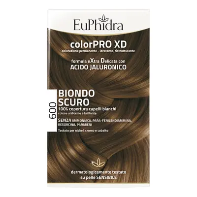 EUPHIDRA COLORPRO XD 600 BIONDO SCURO GEL COLORANTE CAPELLI IN FLACONE + ATTIVANTE + BALSAMO + GUANTI EUPHIDRA COLORPRO XD 600 BIONDO SCURO GEL COLORANTE CAPELLI IN FLACONE + ATTIVANTE + BALSAMO + GUANTI