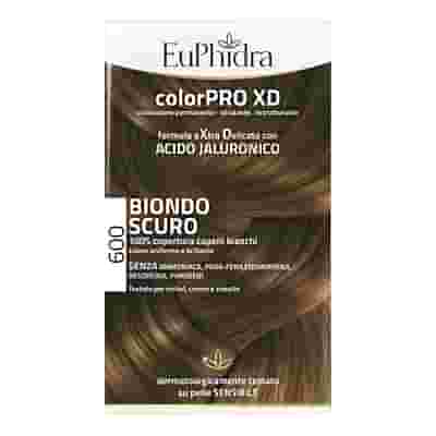 EUPHIDRA COLORPRO XD 600 BIONDO SCURO GEL COLORANTE CAPELLI IN FLACONE + ATTIVANTE + BALSAMO + GUANTI