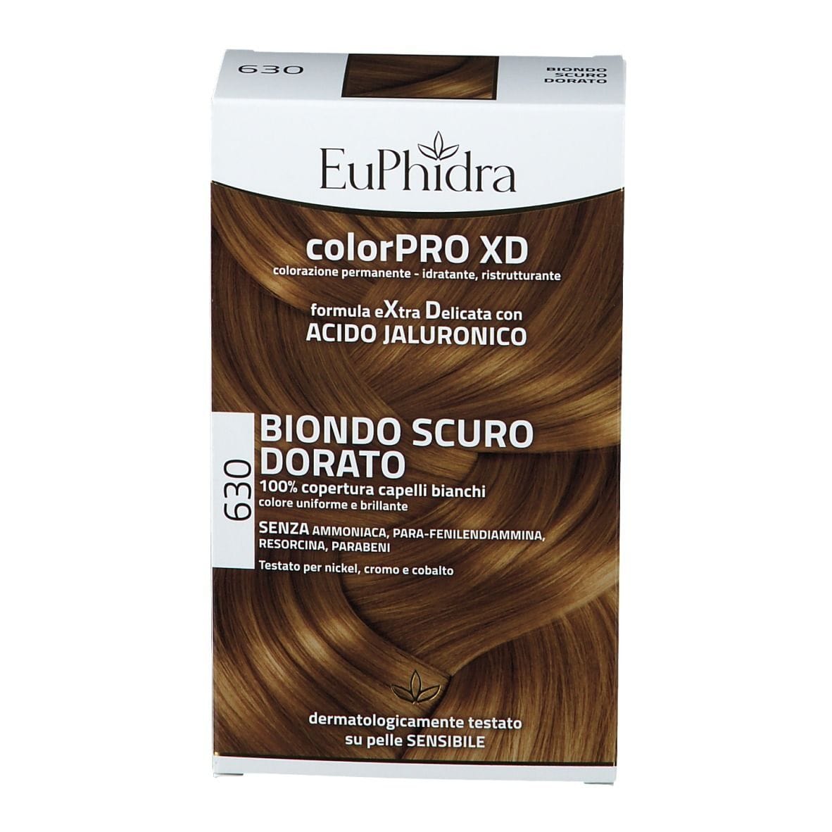 EUPHIDRA COLORPRO XD 630 BIONDO SCURO DORATO GEL COLORANTE CAPELLI IN FLACONE + ATTIVANTE + BALSAMO + GUANTI