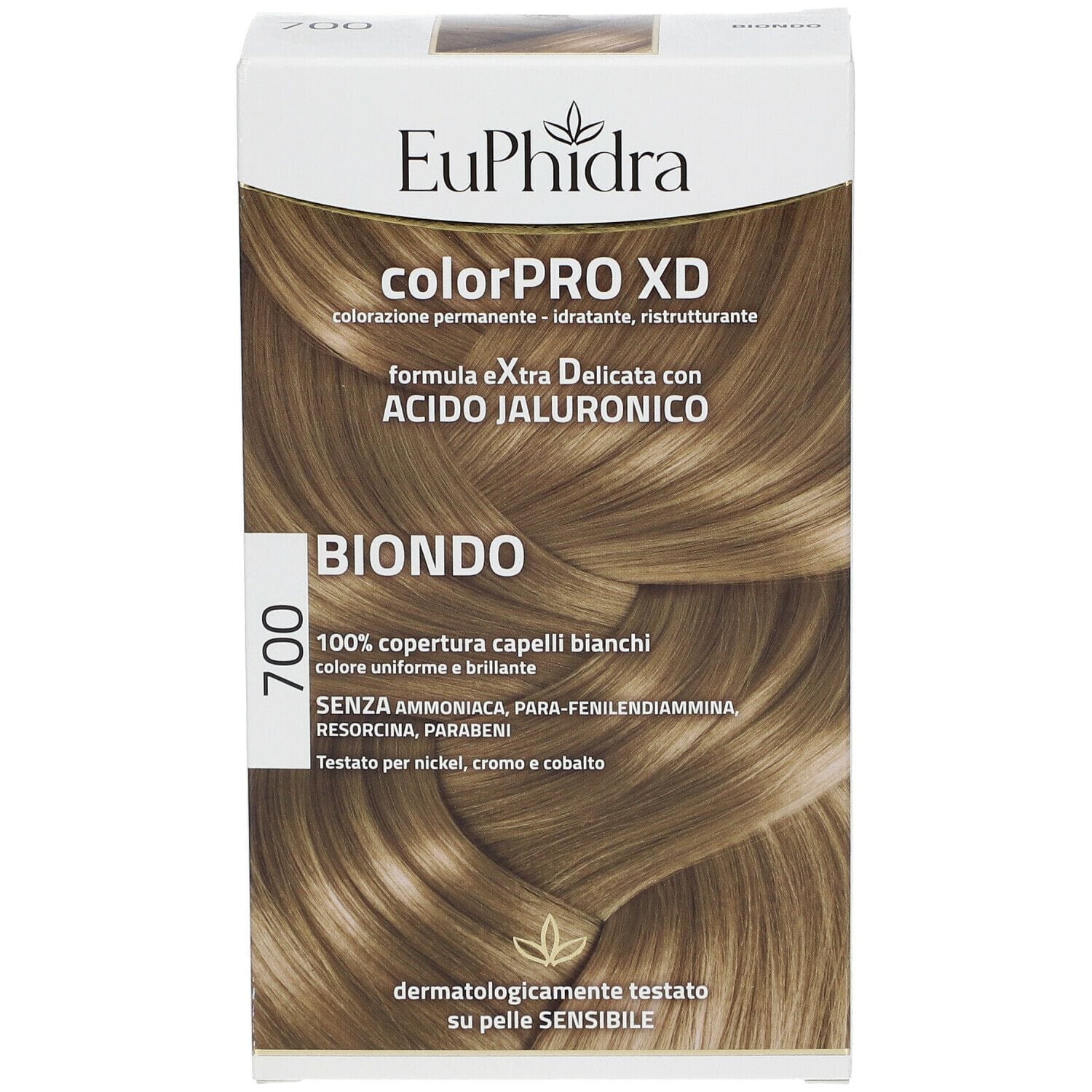 EUPHIDRA COLORPRO XD 700 BIONDO GEL COLORANTE CAPELLI IN FLACONE + ATTIVANTE + BALSAMO + GUANTI