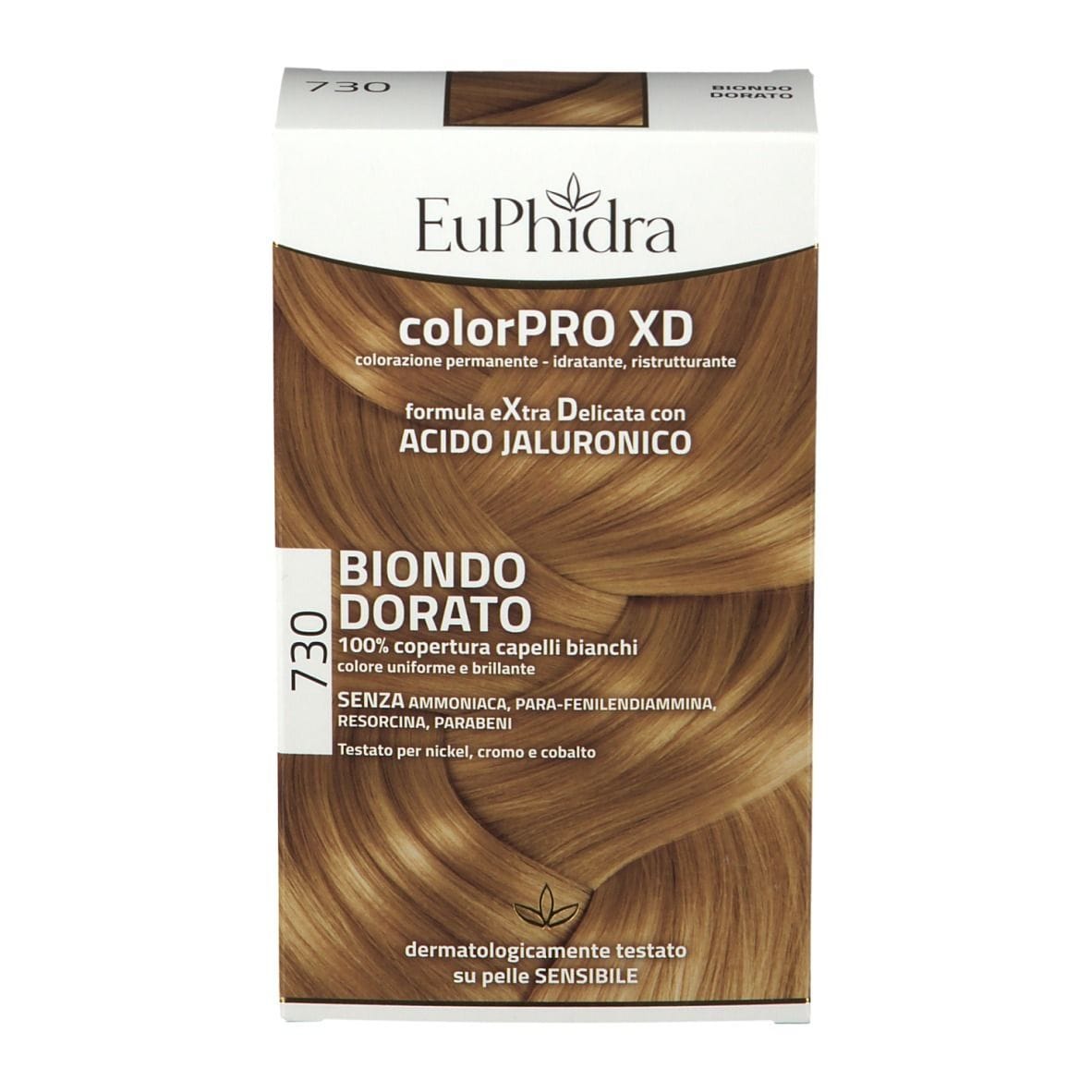 EUPHIDRA COLORPRO XD 730 BIONDO DORATO GEL COLORANTE CAPELLI IN FLACONE + ATTIVANTE + BALSAMO + GUANTI