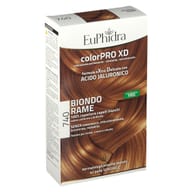 EUPHIDRA COLORPRO XD 740 BIONDO RAME GEL COLORANTE CAPELLI IN FLACONE + ATTIVANTE + BALSAMO + GUANTI