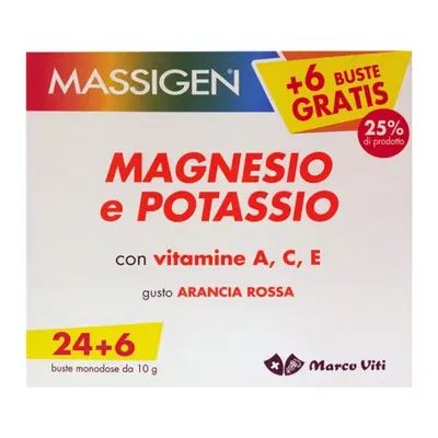 MASSIGEN MAGNESIO E POTASSIO IN BUSTINA CON ASTUCCIO 24+6 MASSIGEN MAGNESIO E POTASSIO IN BUSTINA CON ASTUCCIO 24+6