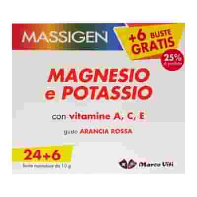 MASSIGEN MAGNESIO E POTASSIO IN BUSTINA CON ASTUCCIO 24+6