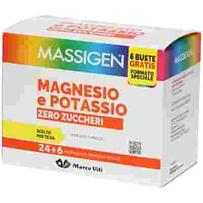 MASSIGEN MAGNESIO E POTASSIO ZERO ZUCCHERI 24 BUSTINE + 6 GRATIS