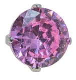 ORECCHINO ZIRCONI TONDO ROSA 5