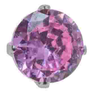 ORECCHINO ZIRCONI TONDO ROSA 5