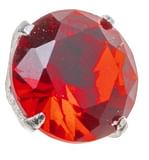 ORECCHINI ZIRCONI TONDO ROSSO 5