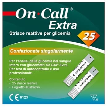 On Call Extra Strisce Glicemia 25 Pezzi