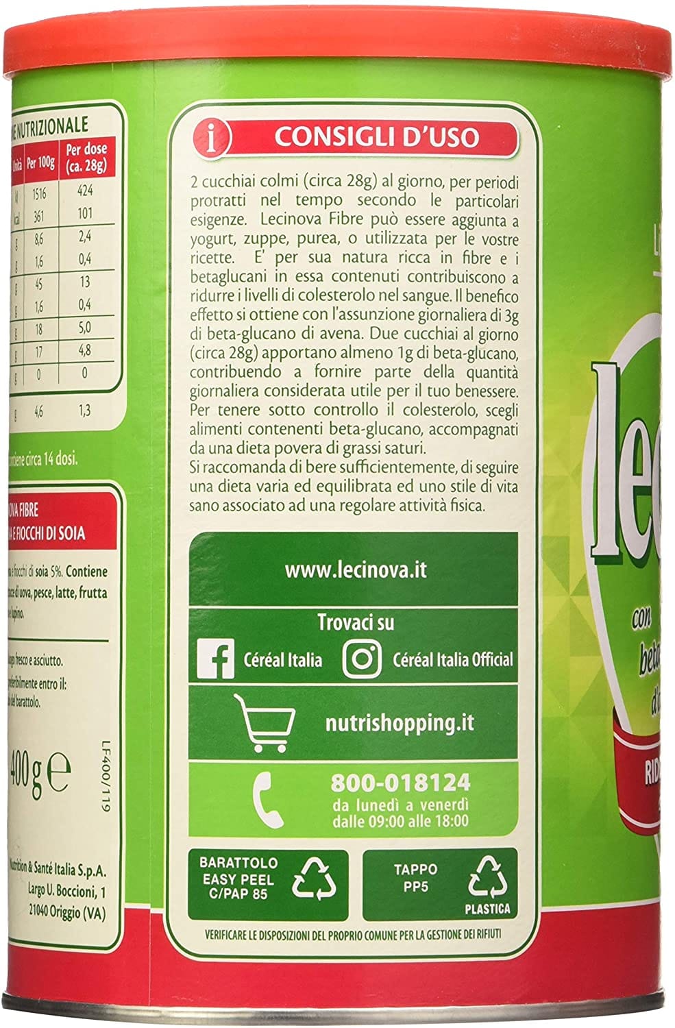 LECINOVA FIBRE 400 G