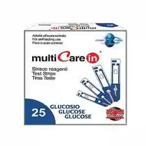 STRISCE MISURAZIONE GLICEMIA MULTICARE IN GLUCOSIO ELETTRODO 50 PEZZI