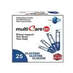 STRISCE MISURAZIONE GLICEMIA MULTICARE IN GLUCOSIO ELETTRODO 50 PEZZI