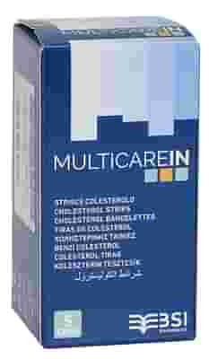 TEST COLESTEROLEMIA MULTICARE IN COLESTEROLO IN STRISCE CON ASPIRAZIONE CAPILLARE 5 PEZZI