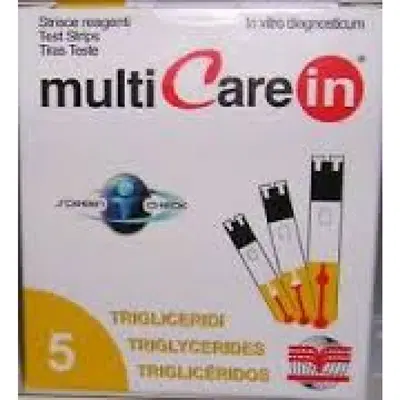 TEST TRIGLICERIDI MULTICARE IN STRISCE CON ASPIRAZIONE CAPIILLARE 5 PEZZI TEST TRIGLICERIDI MULTICARE IN STRISCE CON ASPIRAZIONE CAPIILLARE 5 PEZZI
