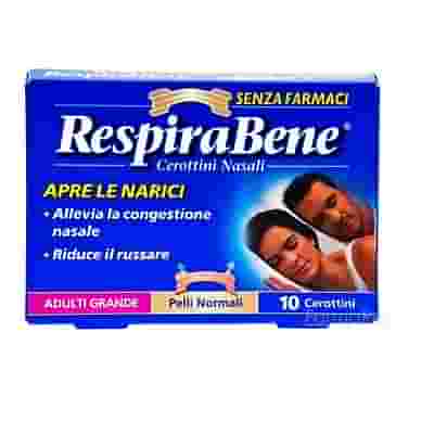 CEROTTO NASALE CLASSICO GRANDE ADULTI RESPIRA BENE 10 PEZZI